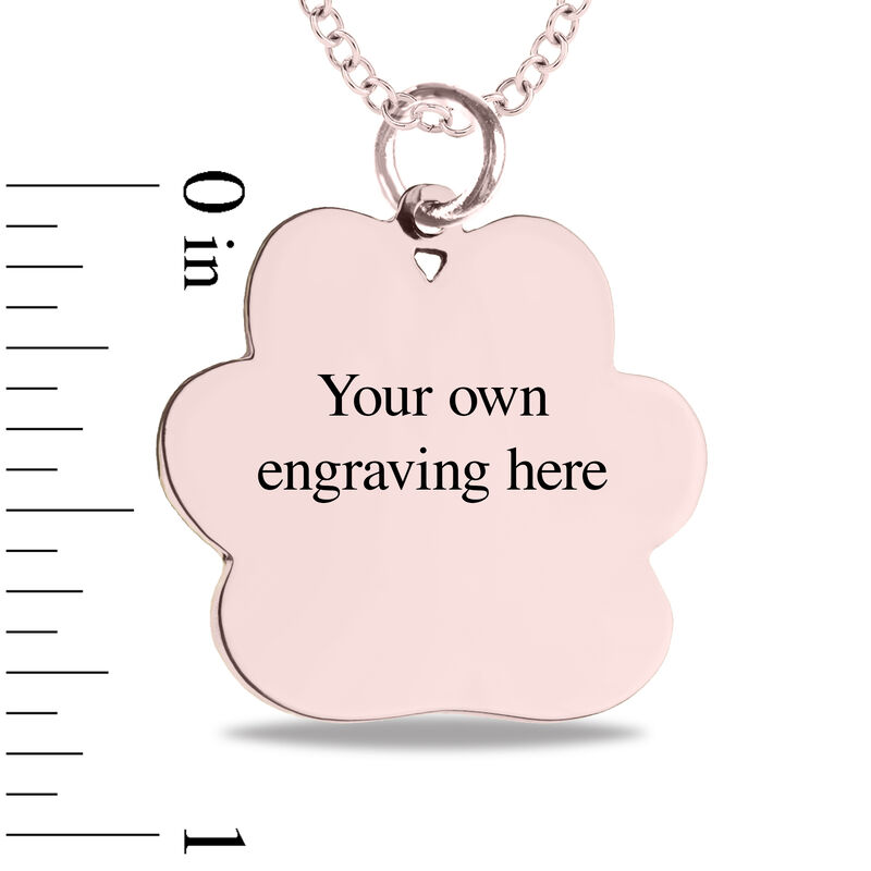 Paw Print Photo Pendant in 10k Rose Gold image number null